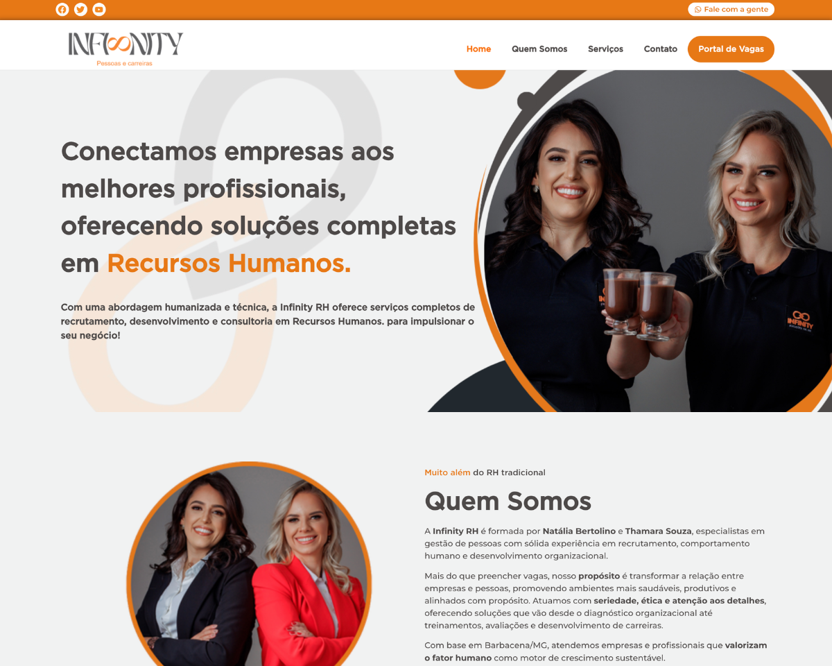 Projeto digital desenvolvido para Infinity RH